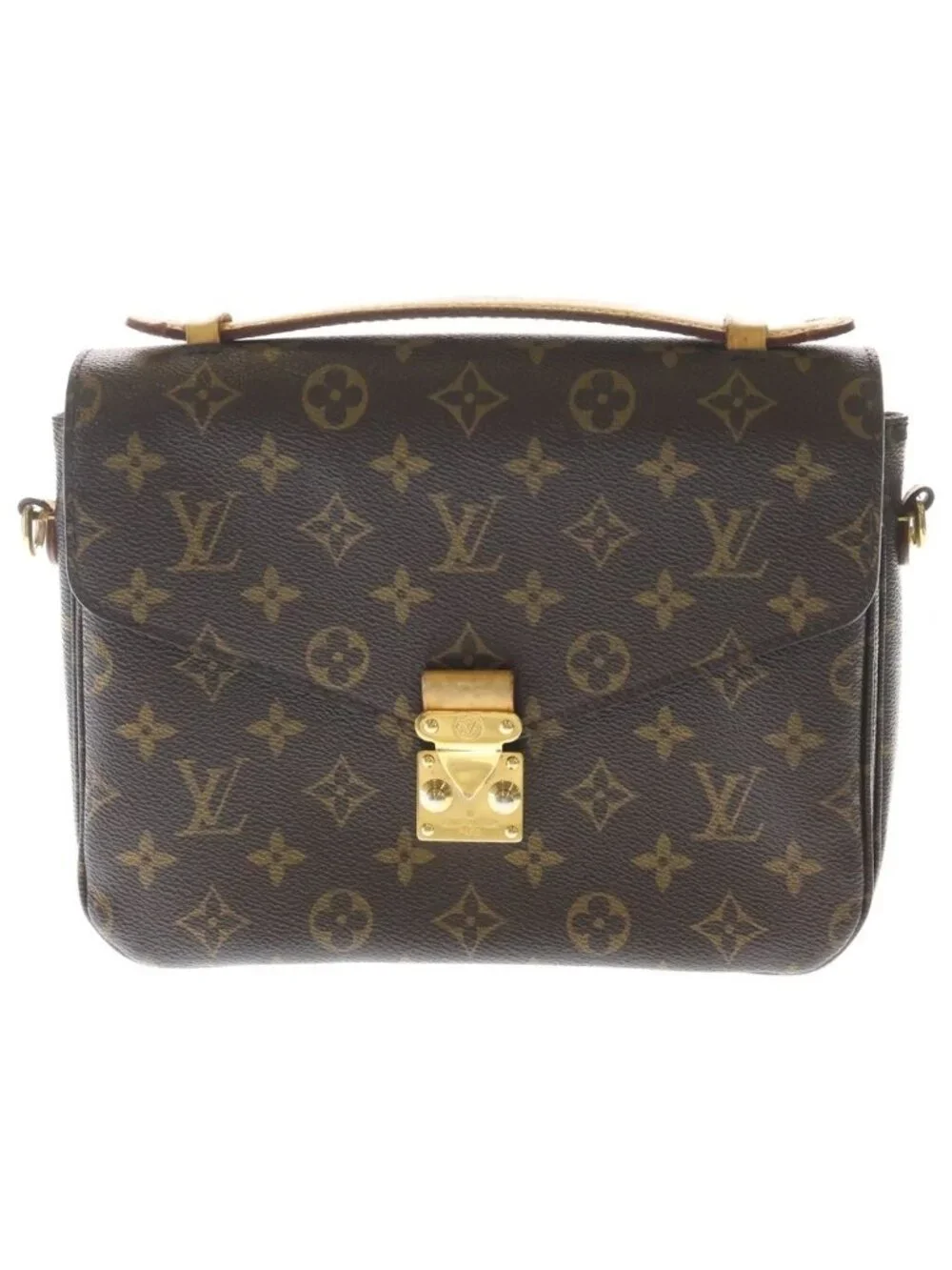 Louis Vuitton Monogram Pochette Metis MM Leather 2-Way Shoulder Bag Brown